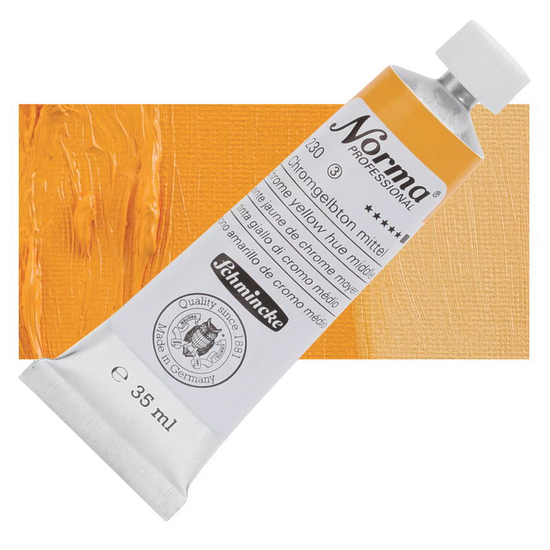 Schmincke Norma Professional Oil Colour Chrome Yellow Hue Mid