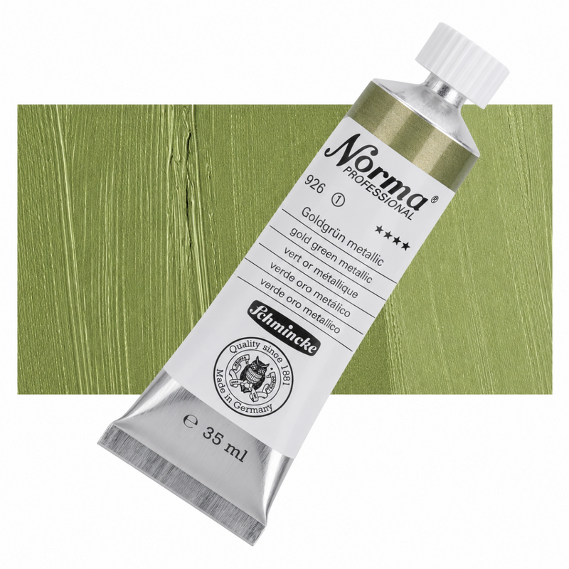 Schmincke Norma Professional Oil Colour Metallic Gold Green