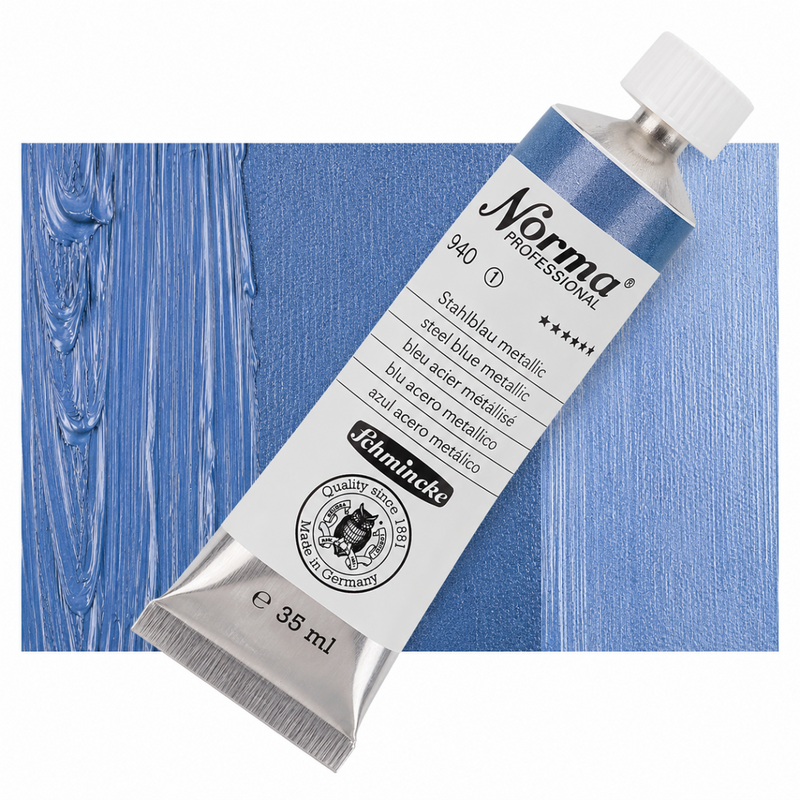 Schmincke Norma Professional Oil Colour Metallic Steel Blue