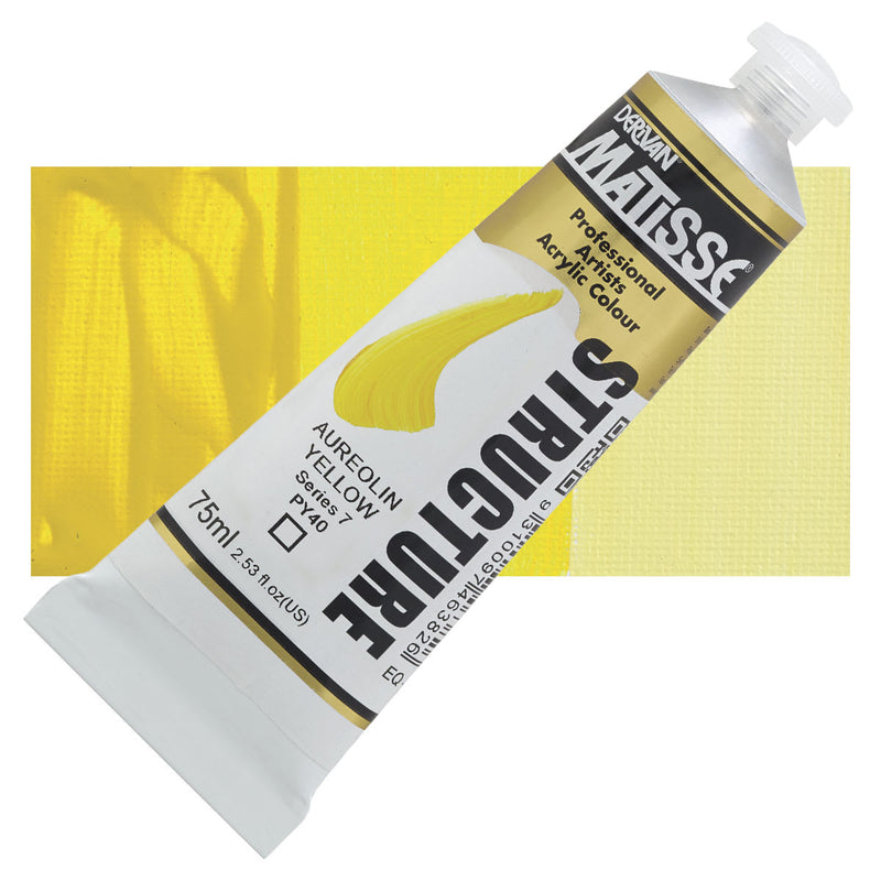 Matisse Structure Aureolin Yellow Acrylic Paint