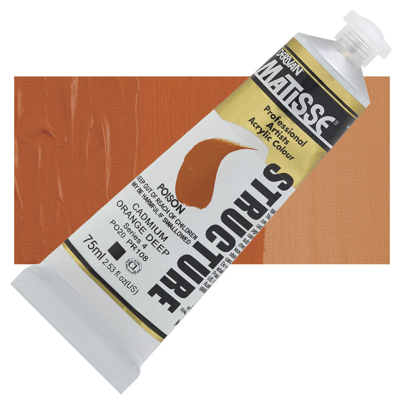 Matisse Structure Cadmium Orange Deep Acrylic Paint