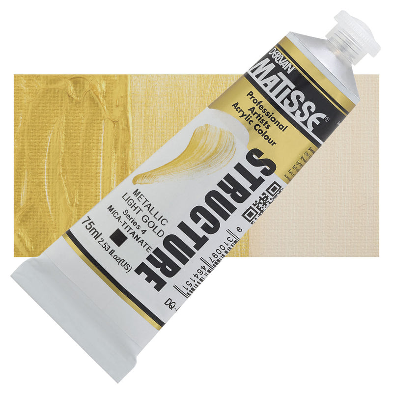 Matisse Structure Metallic Light Gold Acrylic Paint