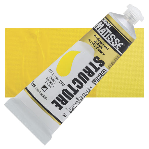 Matisse Structure Yellow Mid Azo Acrylic Paint