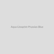 Aqua Linoprint Prussian Blue