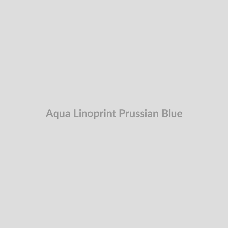 Aqua Linoprint Prussian Blue